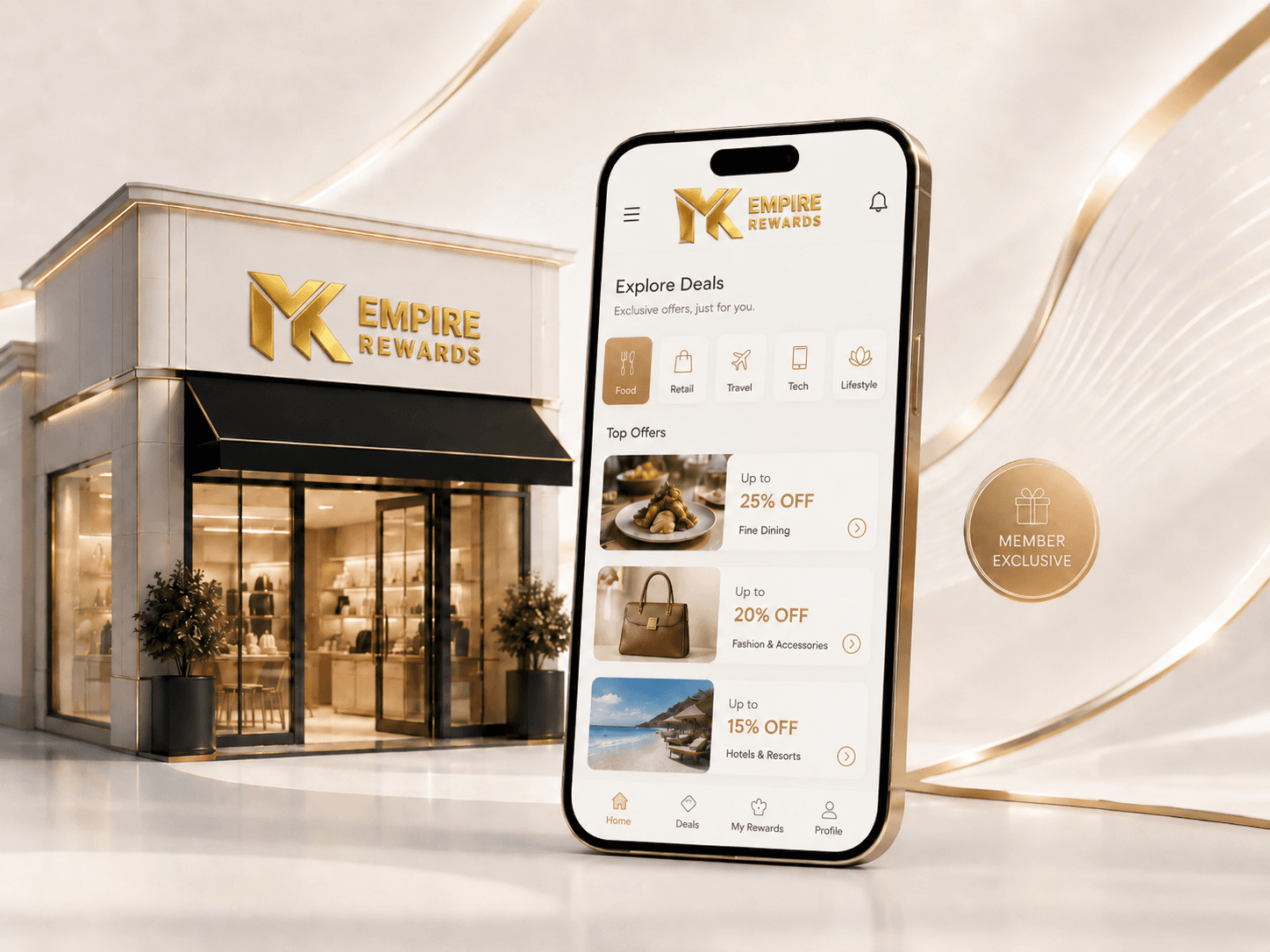 MK Empire Rewards member deals portal